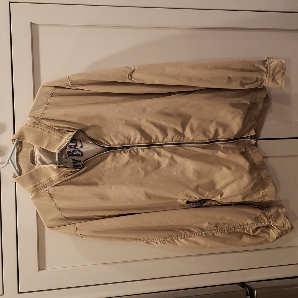Tommy Bahama zip up tan jacket. Size L